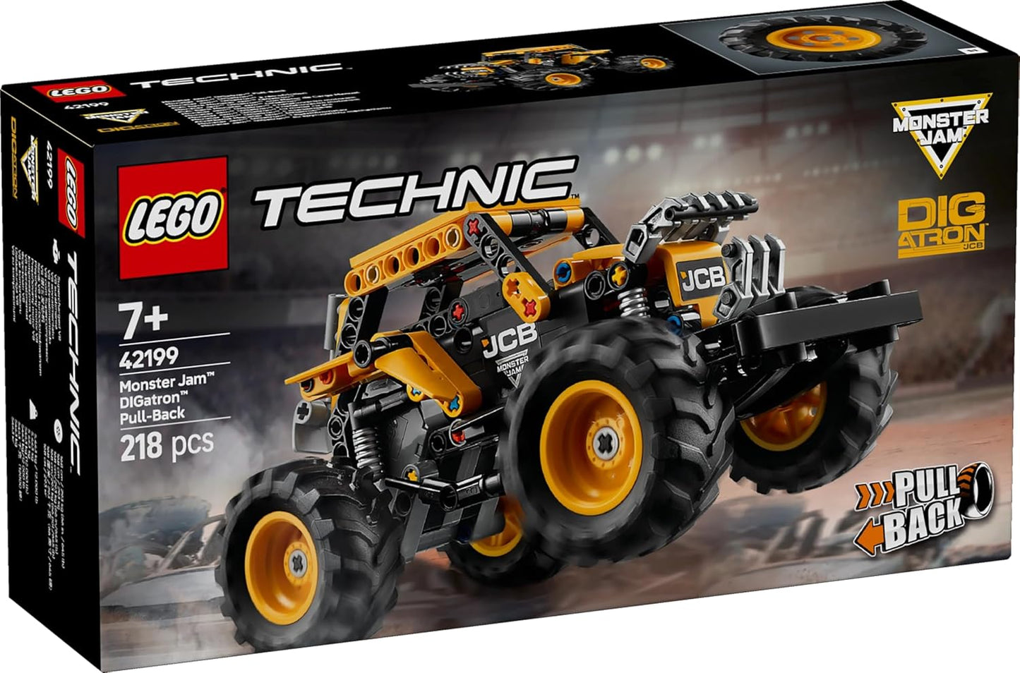 LEGO Technic Monster Jam DIGatron Pull-Back Truck Toy 42199 Building Blocks Toys for 7+ Gift for Boys and Girls