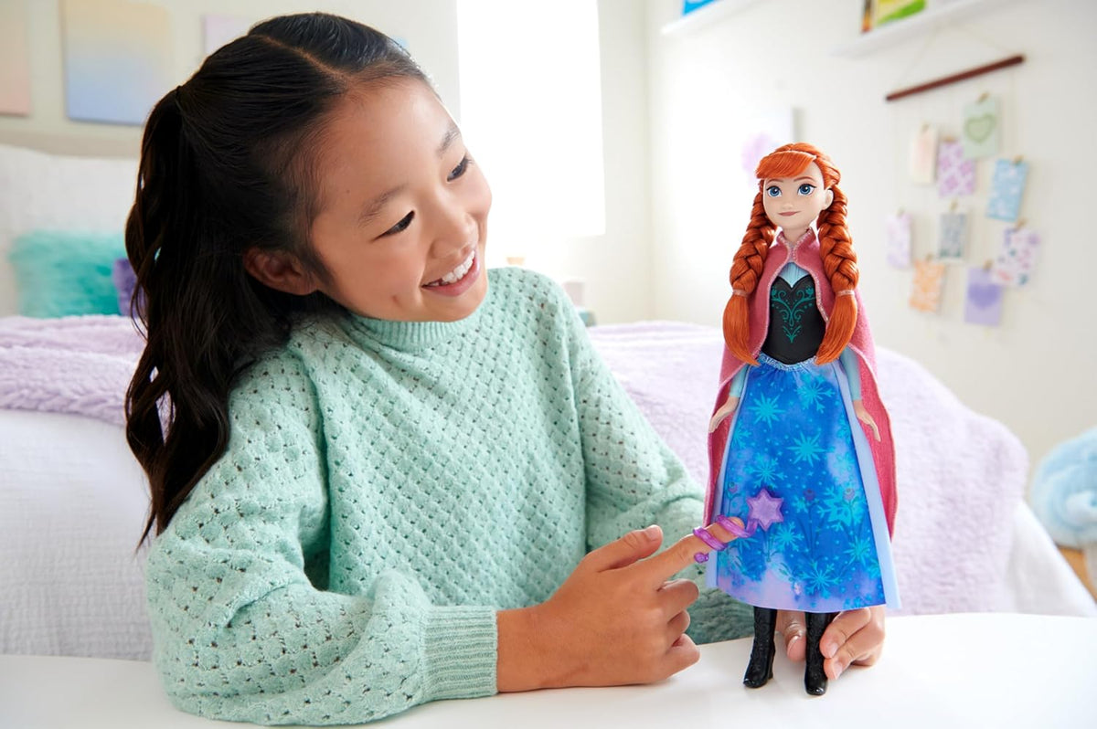 Mattel Disney Frozen Anna Magical Color-Change Skirt Fashion Doll, Inspired by Disney Movie, Posable