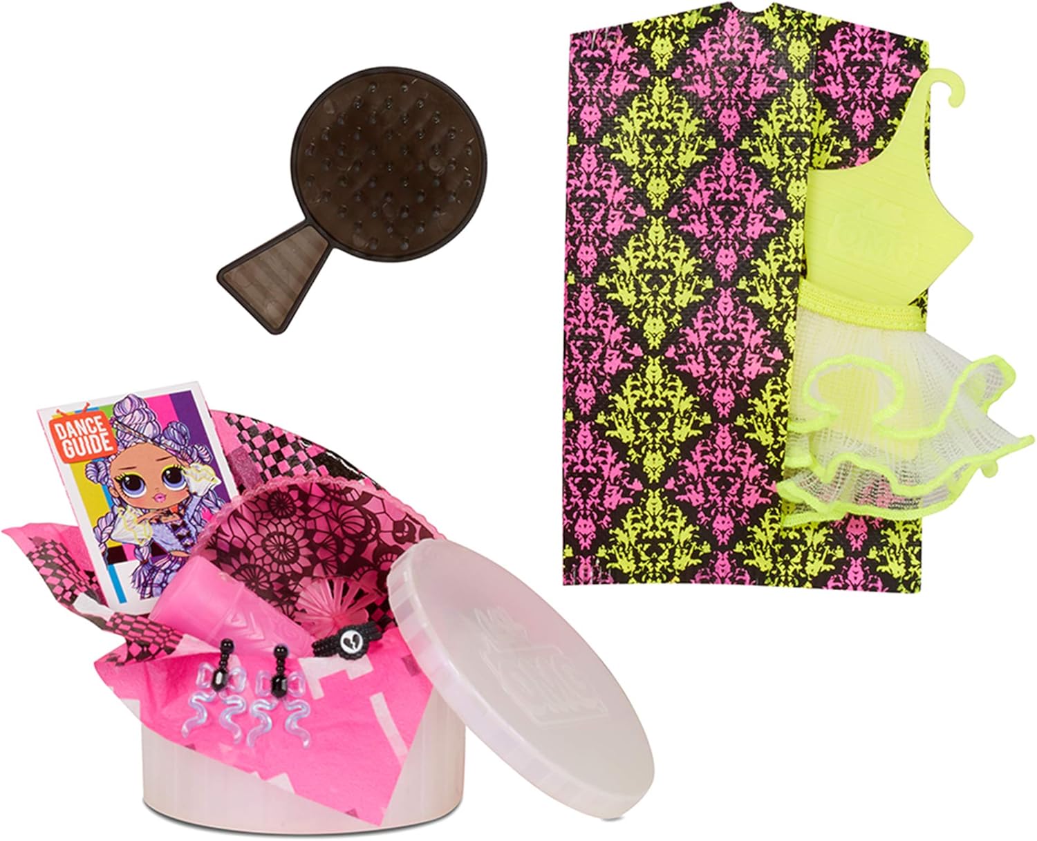 L.O.L. Surprise! OMG Dance Miss Royale Fashion Doll with 15 Surprises Including Magic Black Light, Shoes, Hair Brush, Doll Stand