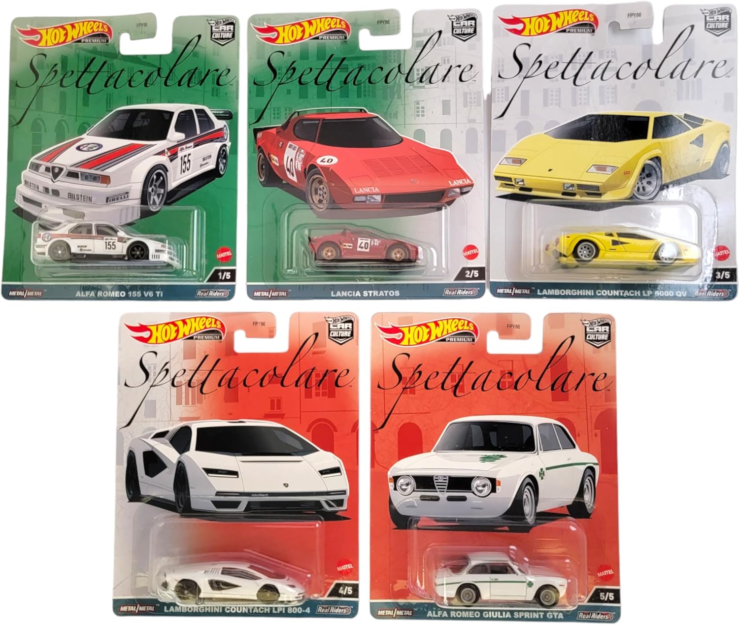 Hot Wheels Car Culture 2023 Spettacolare Series – Bundled Complete 5‑Pack