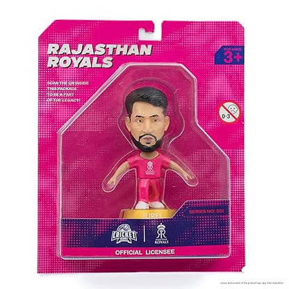 Cricket Icons Action Figure Dhruv Jurel Rajasthan Royal Collectible Miniature, IPL Edition with 360° Rotatable Head, RR Cricket Player for Fans & Kids, Collectors Pack of 1