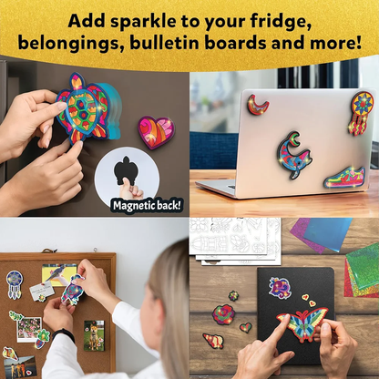 Skillmatics Art & Craft Activity - Foil Fun Pretty Patterns, Magnets & Supplies