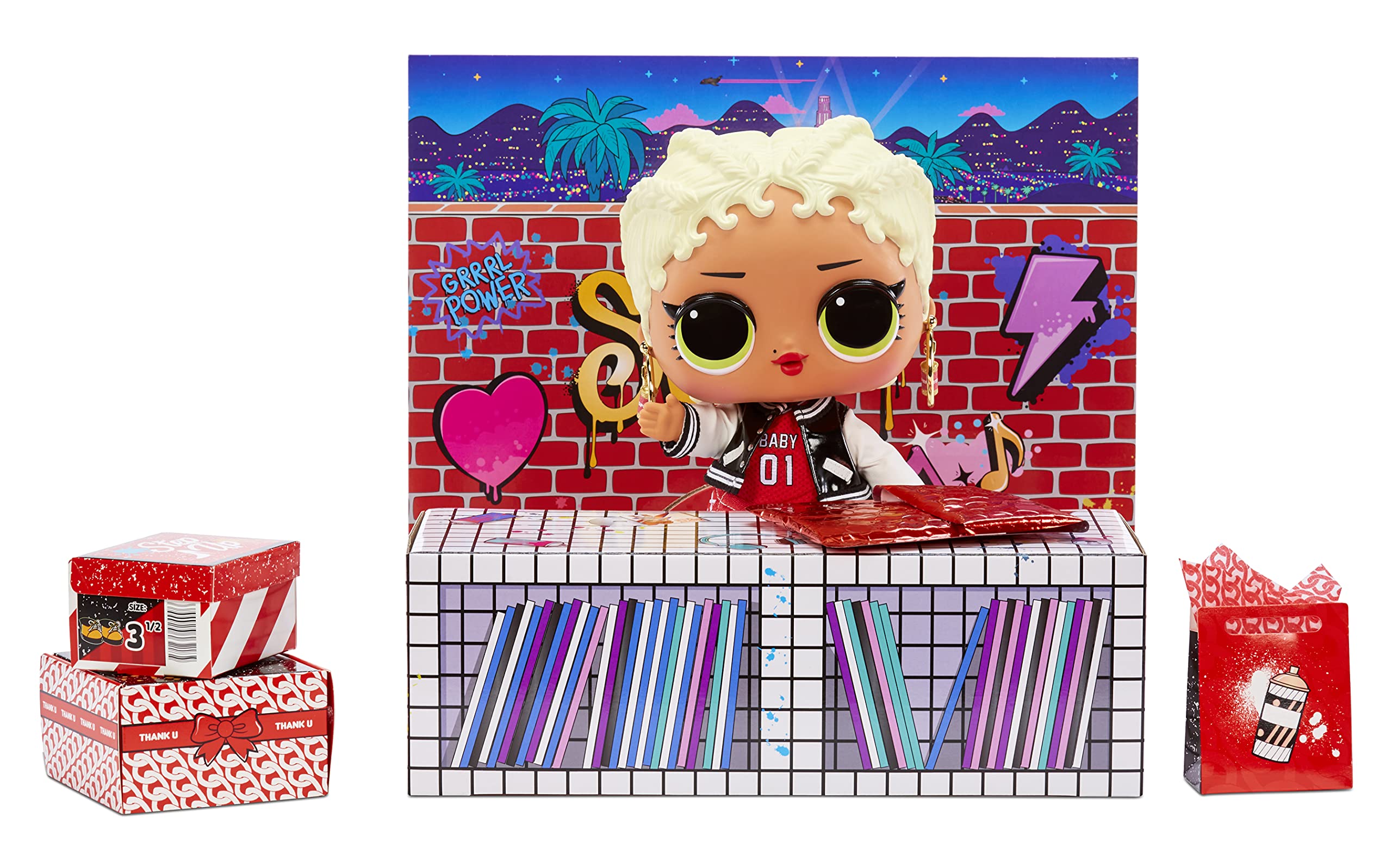 L.O.L. Surprise! Big Baby MC Swag - 11" Large ,Doll with Colorful, Mix & Match Fashion Accessories, Wear and Share Earrings, Collectible Gift for Kids, Toy for Girls Ages 4 5 6 7+ Years Old