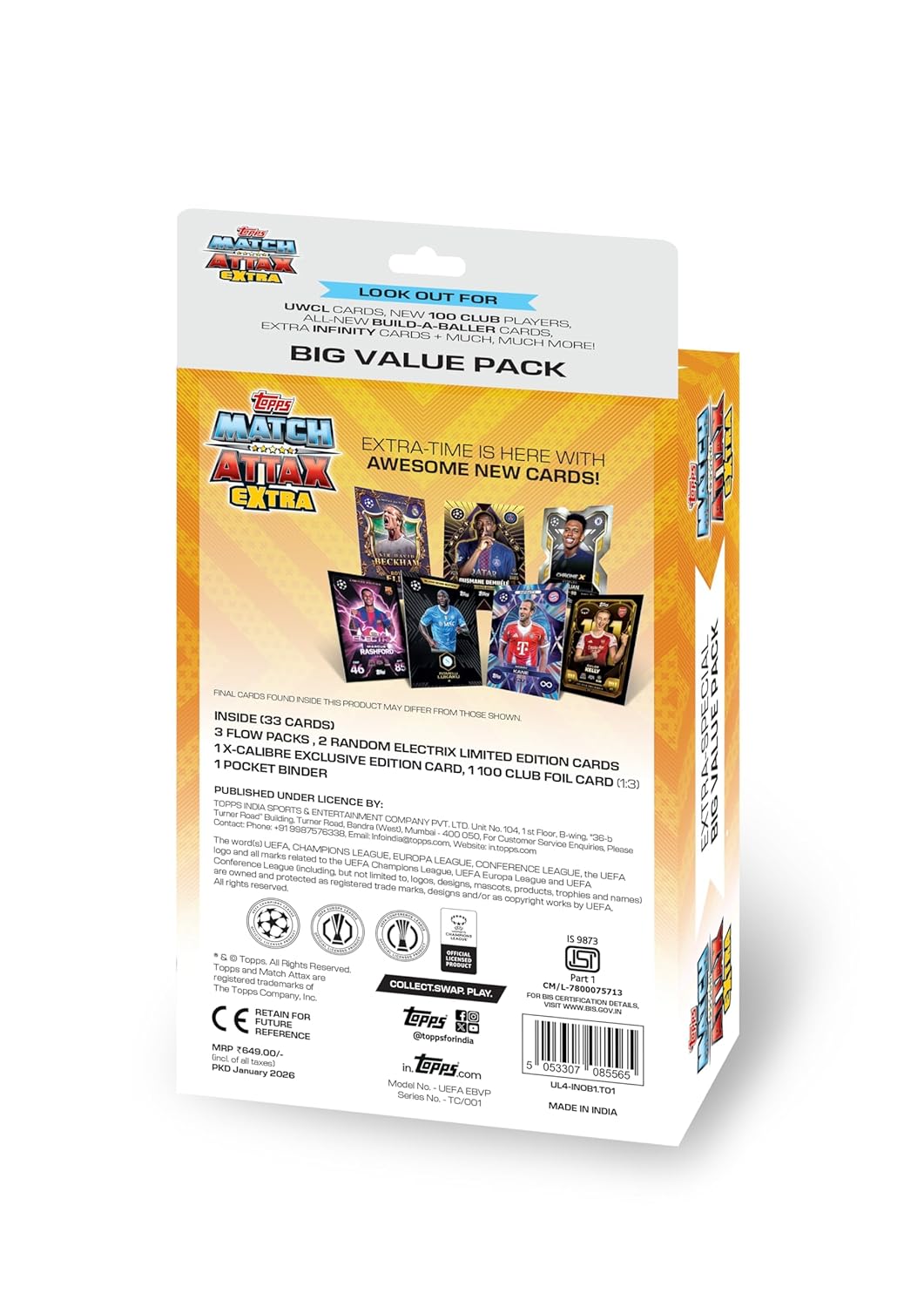 Topps UCC Match Attax Extra 2026 Trading and Collectible Card Game (Big Value Pack)