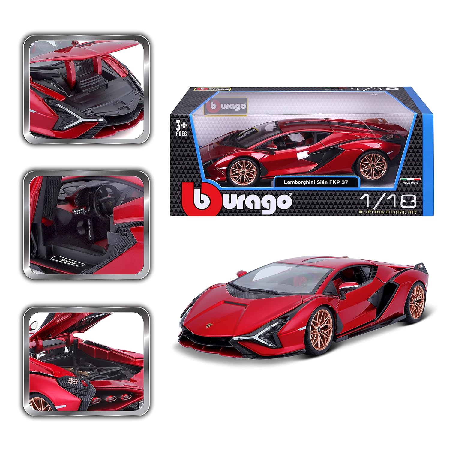 Lamborghini Sián FKP 37 Detailed Interior Display View Cocoland Toys