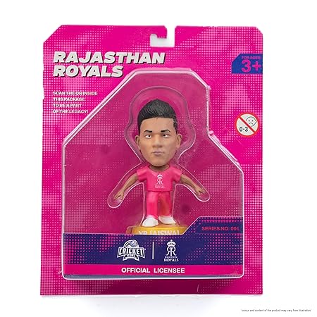 Cricket Icons Action Figure Hette Rajasthan Royal Collectible Miniature, IPL Edition with 360° Rotatable Head, RR Cricket Player for Fans &...