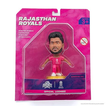 Cricket Icons Action Figure Sanju Samson Rajasthan Royal Collectible Miniature, IPL Edition with 360° Rotatable Head, RR Cricket Player for Fans & Kids, Collectors Pack of 1