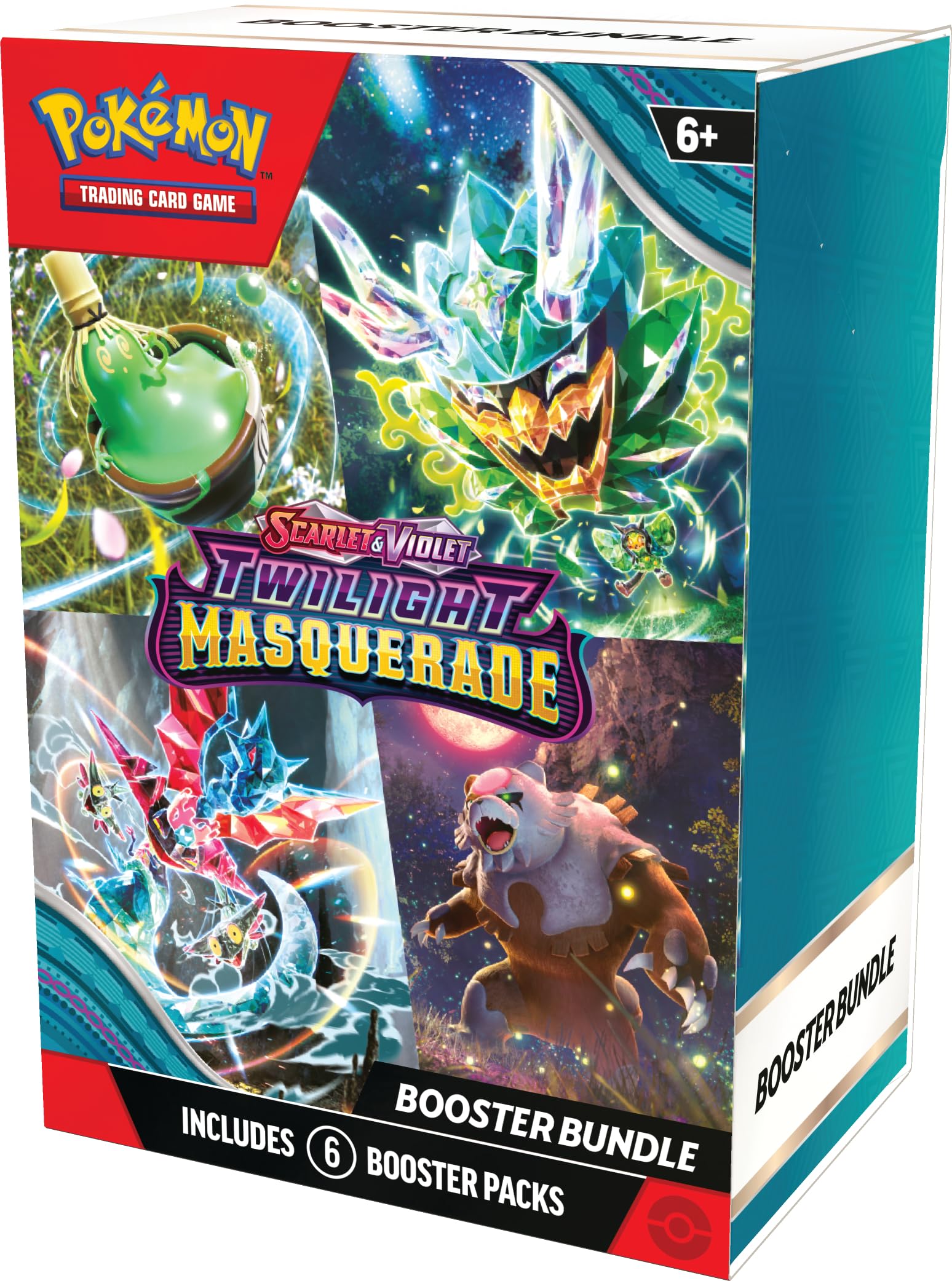 Cocoland Pokémon Twilight Masquerade Booster Bundle 6 Packs Side Angle View
