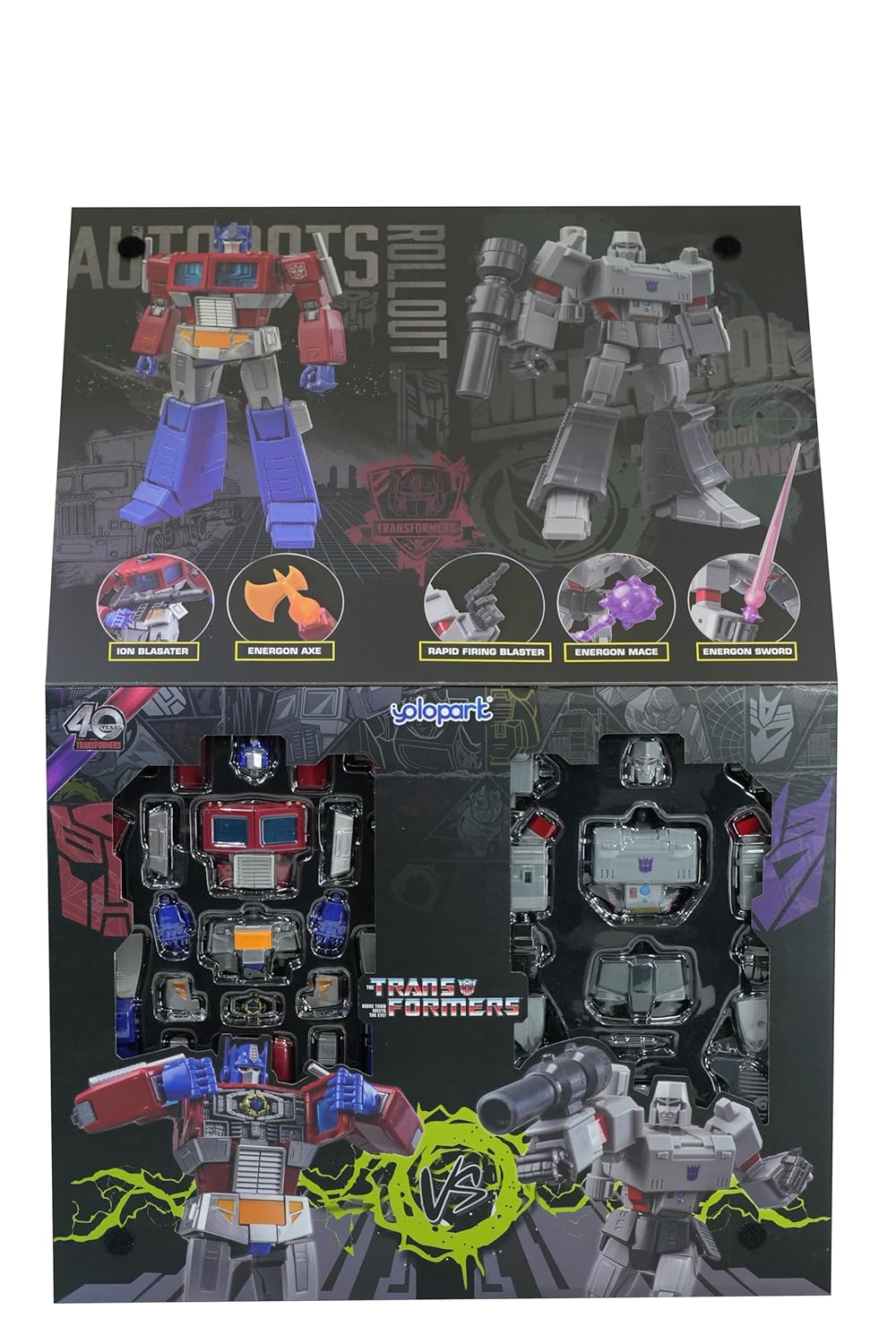 Transformers Authentics by YoloPark,20cm Advanced Model kit (Optimus Prime & Megatron Combo Set), 22 Parts to Assemble, Assemble and Collect, Great...