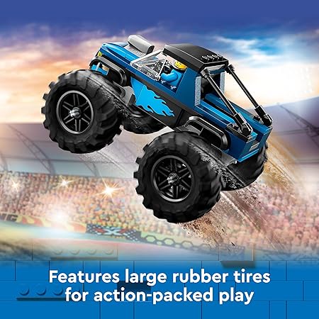 LEGO City Blue Monster Truck Off-Road Toy Playset for Ages 5 Plus 60402