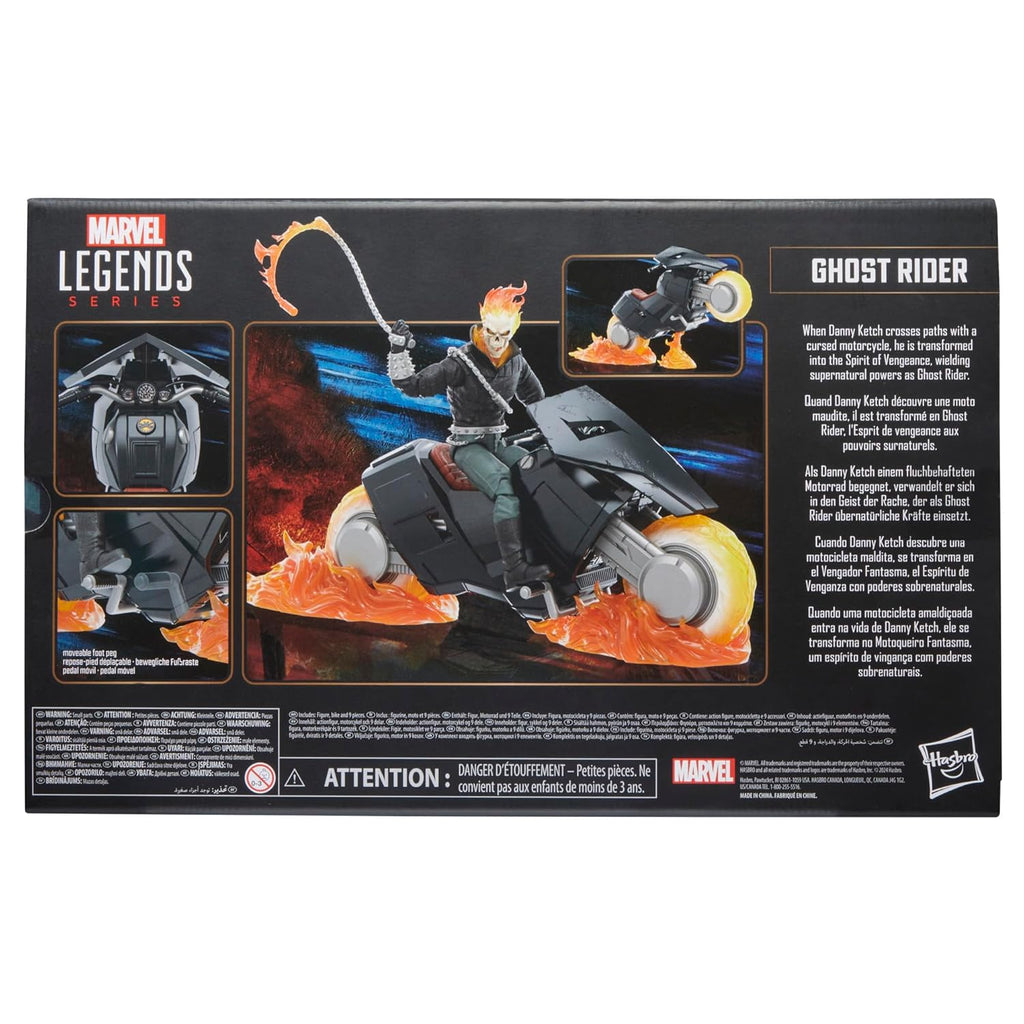 Marvel Legends Series Ghost Rider (Danny Ketch) with Motorcycle, Marvel 85th Anniversary Comics Collectible 6-Inch Action Figure