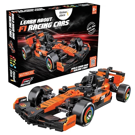 Thinker place Roaring F1 Race Car Building Block Toy Set for 7+ (467 Pcs)