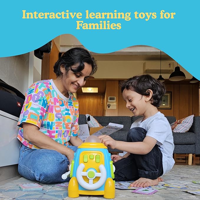 Baby Lingo Pro, Montessori Games, Multilingual Toy, Screen-Free Quiz Games, Vocabulary Building, Interactive Educational Toy for 1 to 5 Year Old Kids. English - Hindi - Marathi