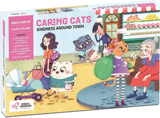 Chalk and Chuckles Kid Caring Cats Kindness Around Town, Board Game