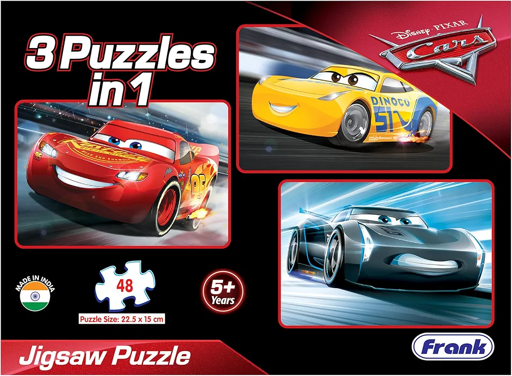 Frank Disney Pixar Cars 3 (48 Pieces) 3 in 1 Jigsaw Puzzle