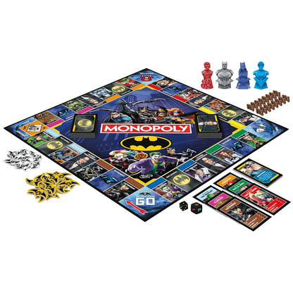 Monopoly Batman Edition Board Game | Monopoly Game for Batman Fans | Ages 8 and Up | 2 to 4 Players | Family Games | Strategy Games for Kids and Adults