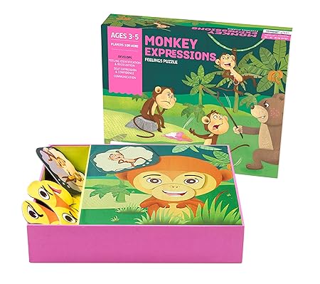 Chalk and Chuckles Monkey Expressions Feelings Puzzle