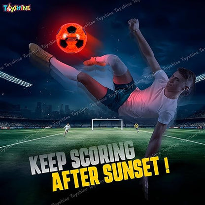 Speed Up LED Light Up Glow Football Night Sport Game Training Indoor/Outdoor Soccer Ball Educational Toy Ball Size 5, for Adult Kids Teenagers Boys Girls