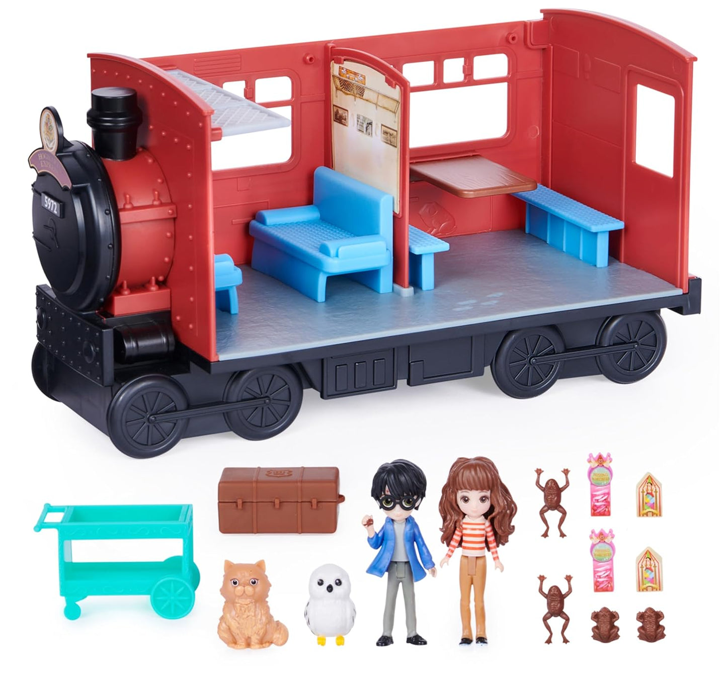 Wizarding World Harry Potter Hogwarts Express Train Playset with Hermione Granger and Harry Potter Collectible Figures and Accessories