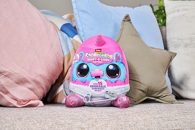 Rainbocorns Adopt-A-Corn Surprise (Kitten) by ZURU, 15+ Surprises, Collectible Plush, Baby, Surprise Eggs for Girls & Children Ages 3+
