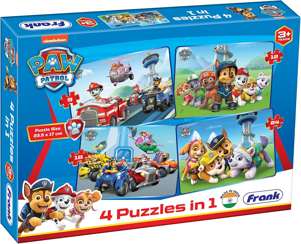 Frank Paw Patrol - A Set of 4 Jigsaw Puzzle