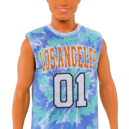 Barbie® Ken® Fashionistas™ Doll #212 with Prosthetic Leg, Wearing Los Angeles Jersey and Purple Shorts with Sneakers