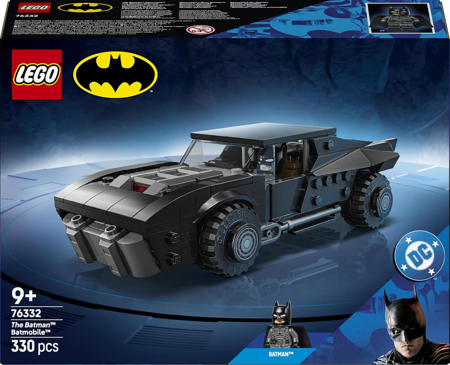 LEGO DC Batman: The Batman Batmobile Super Hero Toy - Model Car Playset with Minifigure - 76332