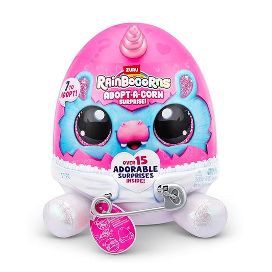 Rainbocorns Adopt-A-Corn Surprise (Kitten) by ZURU, 15+ Surprises, Collectible Plush, Baby, Surprise Eggs for Girls & Children Ages 3+