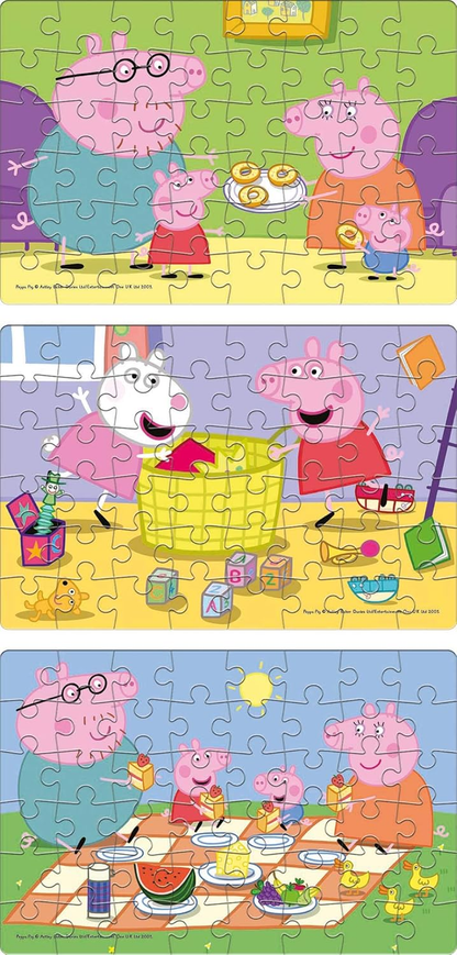 Frank Peppa Pig (66 Pieces) Round Jigsaw Puzzle