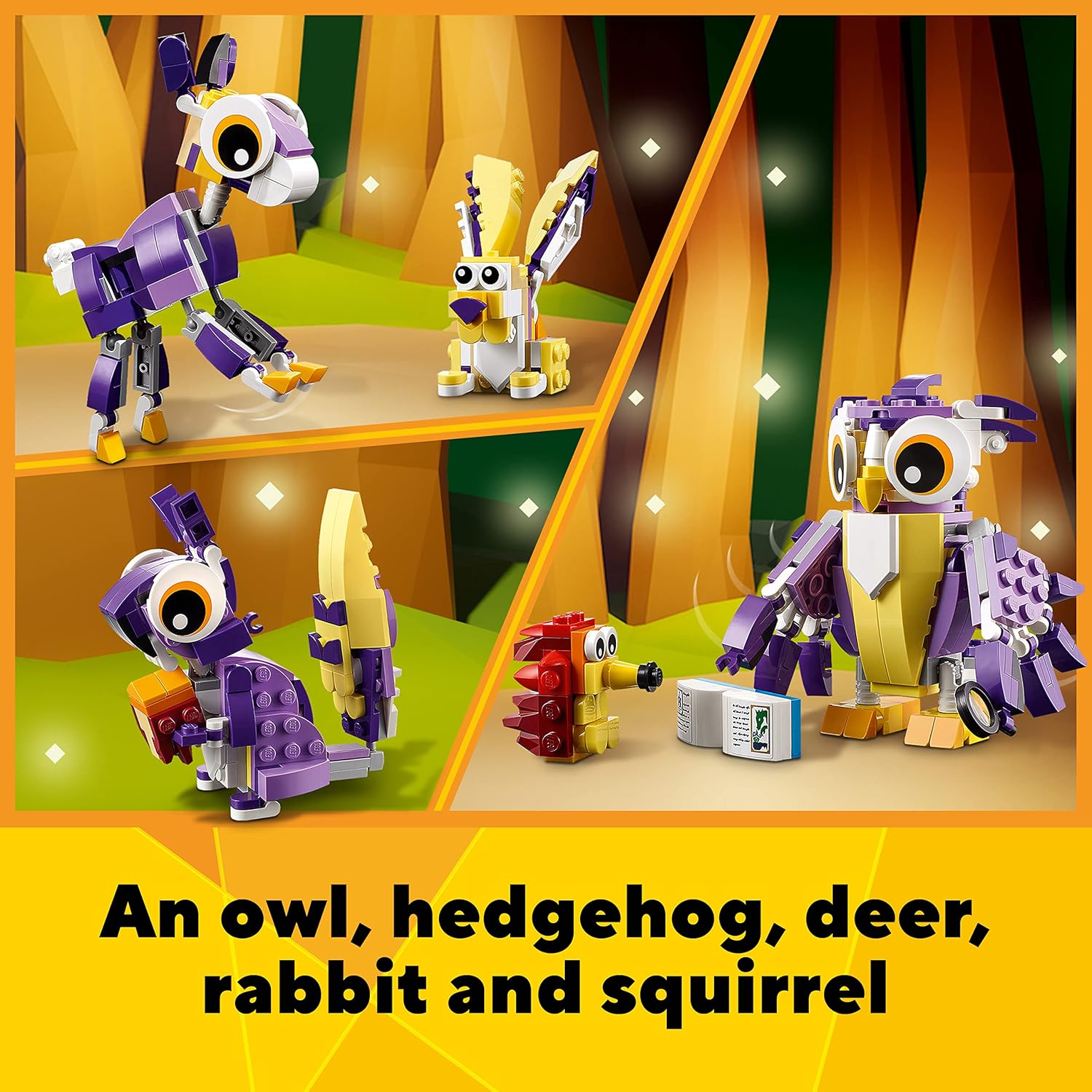 LEGO Creator 3in1 Fantasy Forest Creatures 31125 Building Kit (175 Pcs)