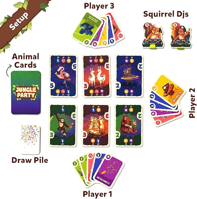 Skillmatics Card Game - Jungle Party, Fun Family Card