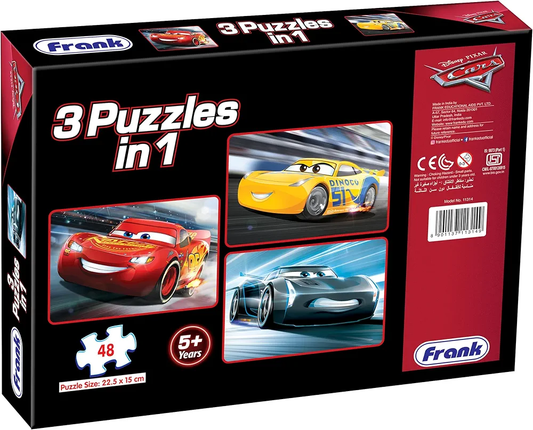 Frank Disney Pixar Cars 3 (48 Pieces) 3 in 1 Jigsaw Puzzle