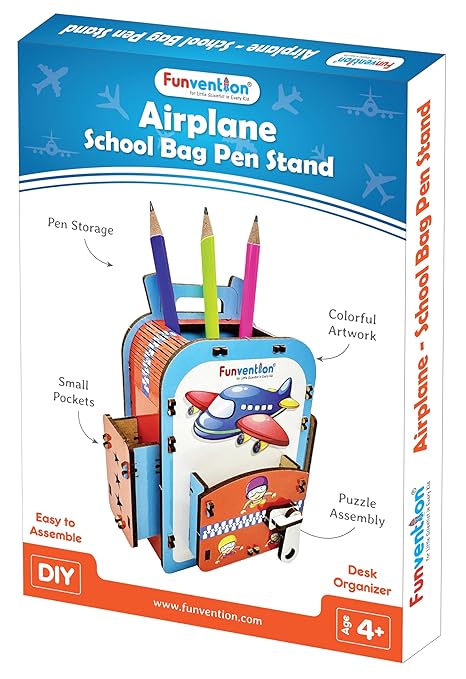 Funvention Airplane DIY Pen Stand 3D Puzzle Model