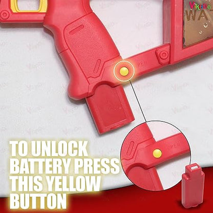 Holi Electric Pichkari Water Gun with Silicon Tub for Kids Dual Mode Automatic and Manual Operation Long-Range Shooting Leakproof Water Tank Rechargeable Water Gun for Boys and Girls