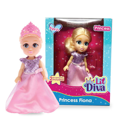 Li'l Diva Princess-Fiona 6" Doll|India’s First Preschool RolePlay Pretend-Play Doll with Accessories|Birthday Gift|Toy Doll for Girls 3+