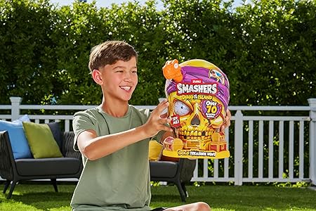 Smashers Dino Island Gold Treasure Hunt (Orange) by ZURU - Interactive Collectable Treasure Hunt Themed Toy