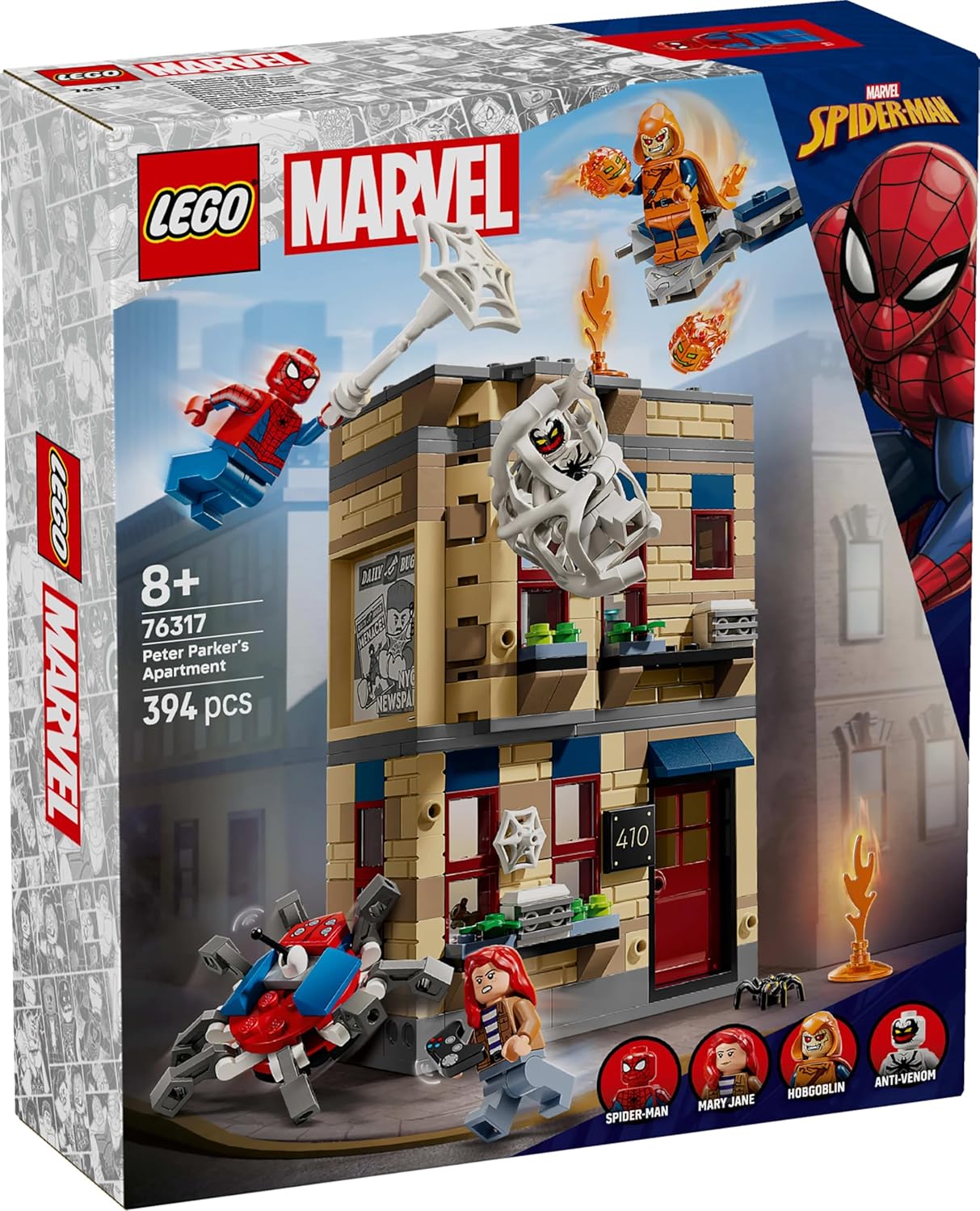 LEGO Marvel Peter Parker’s Apartment Super Hero Battle Building Toy 76317 for 8+ Gift for Boys and Girls