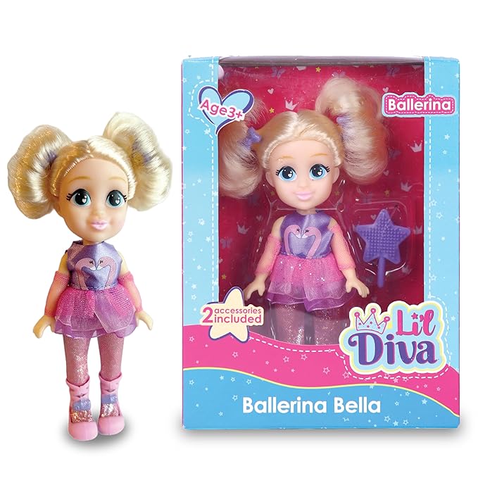 Li'l Diva Ballerina-Bella 6" Doll|India’s First Preschool RolePlay Pretendplay Doll with Accessories|Birthday Gift|Toy Doll for Girls 3+|