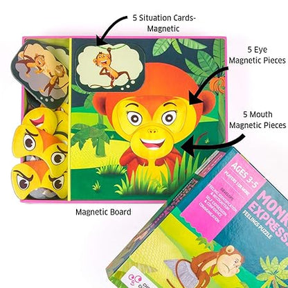 Chalk and Chuckles Monkey Expressions Feelings Puzzle