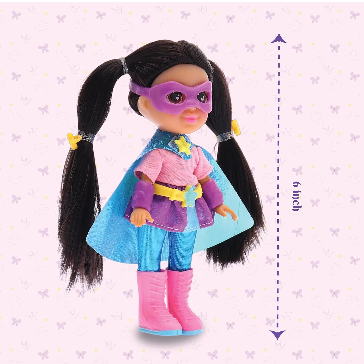 Li'l Diva Superhero Starlight 6'' Doll|India’s First Preschool RolePlay PretendPlay Doll with Accessories|Best Gift|Toy Doll for Girls3+