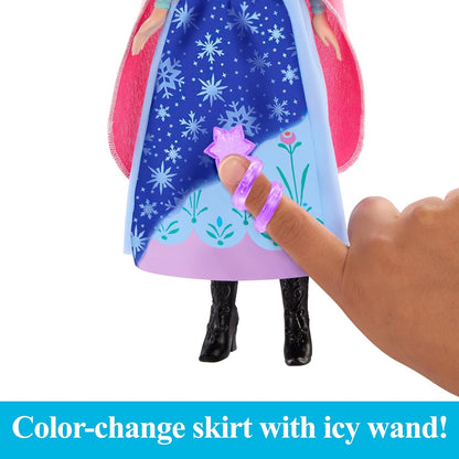 Mattel Disney Frozen Anna Magical Color-Change Skirt Fashion Doll, Inspired by Disney Movie, Posable