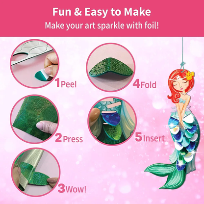 Chalk and Chuckles Cardboard Art And Craft Kit Mermaid Theme