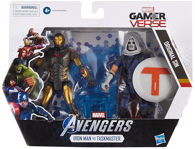 MARVEL Gamerverse 6-inch Collectible Iron Man vs. Taskmaster Action Figure Toys