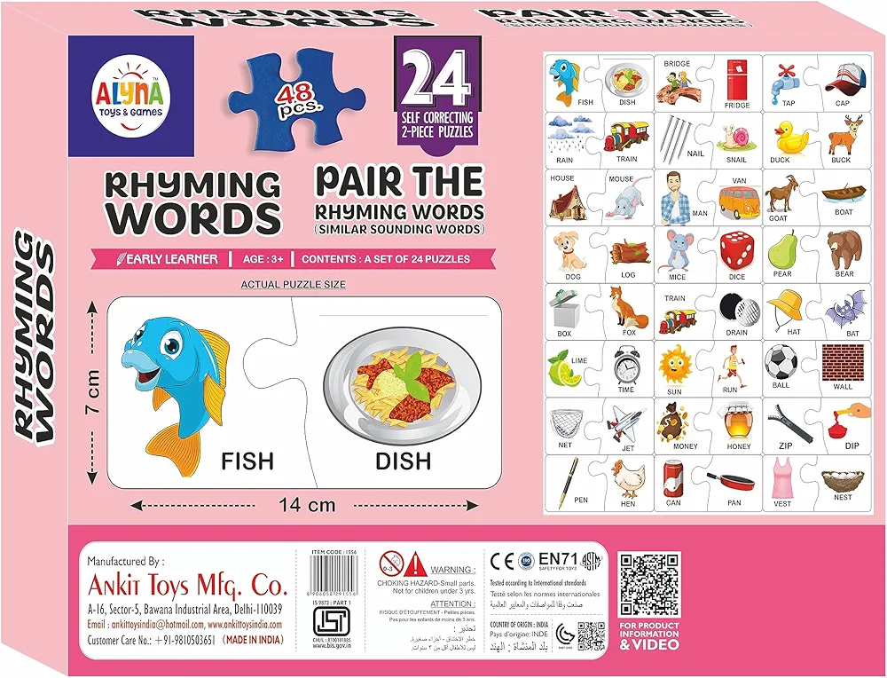 Ankit Toys & Games Rhyming Words Educational Puzzle