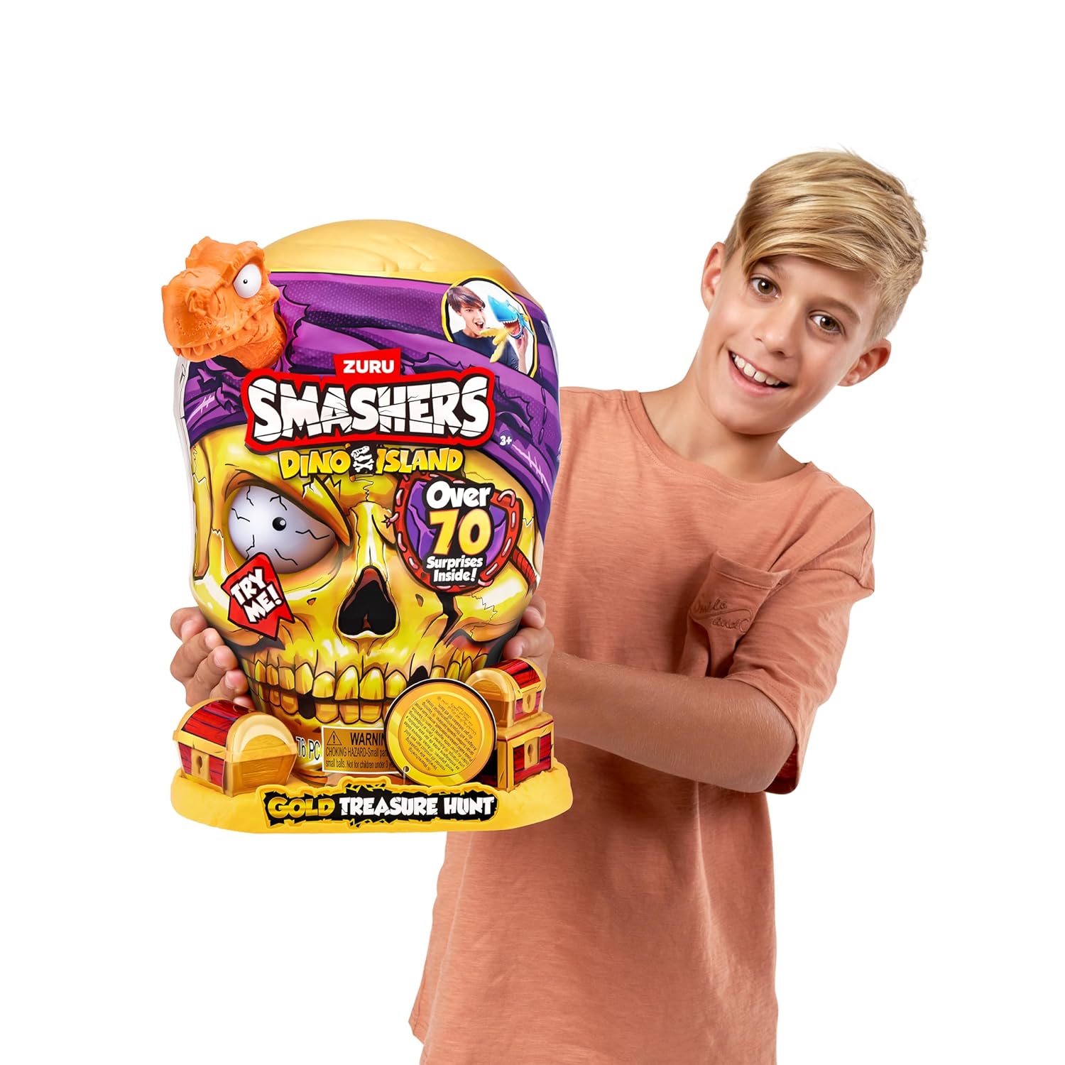 Zuru Smashers Dino Island Gold Treasure Hunt 70 Surprises Including Treasure Chests