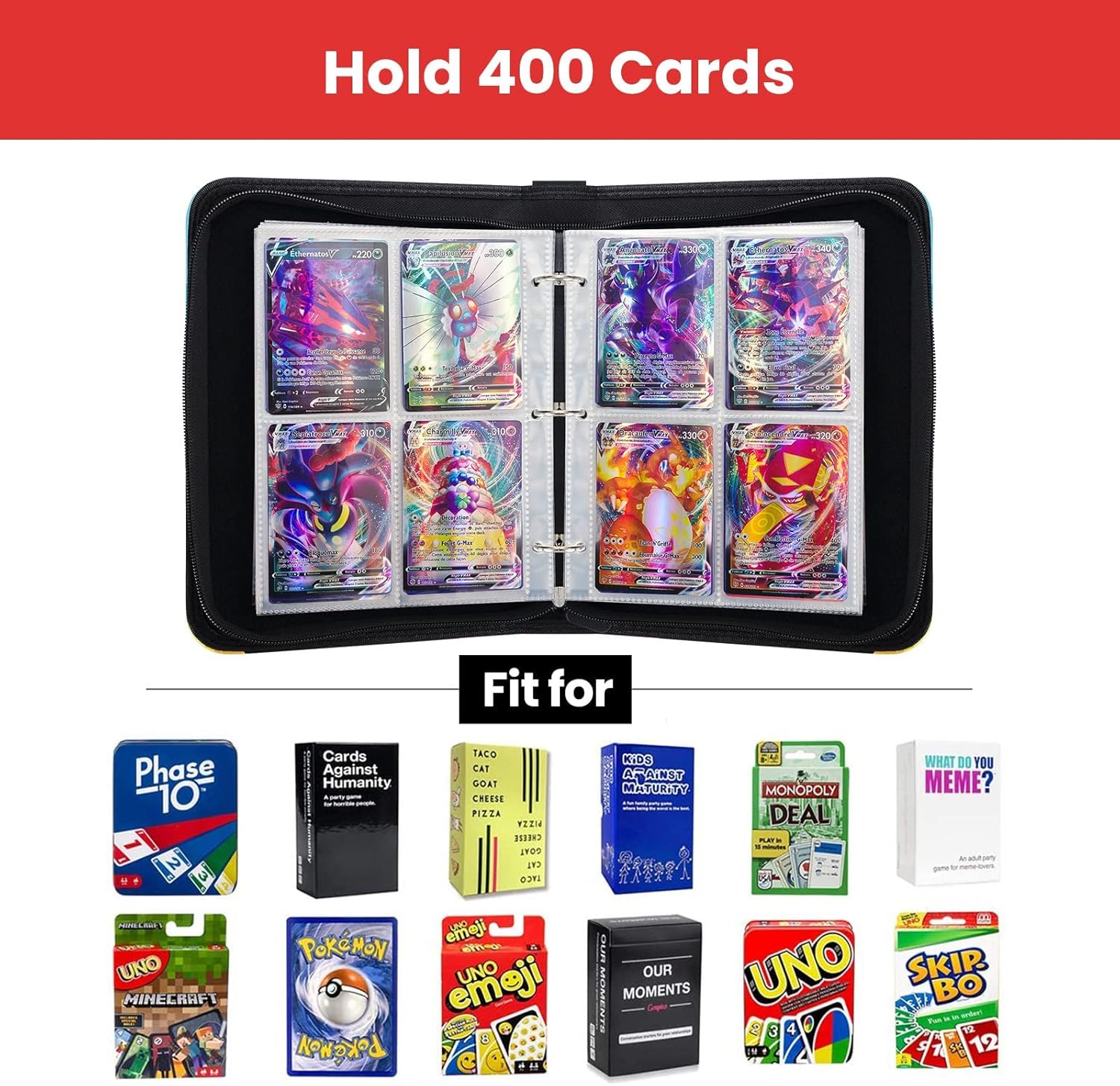 Cocoland toys Pokémon Mewtwo Artwork 4 Pocket Trading Card Binder 400 Card Capacity View