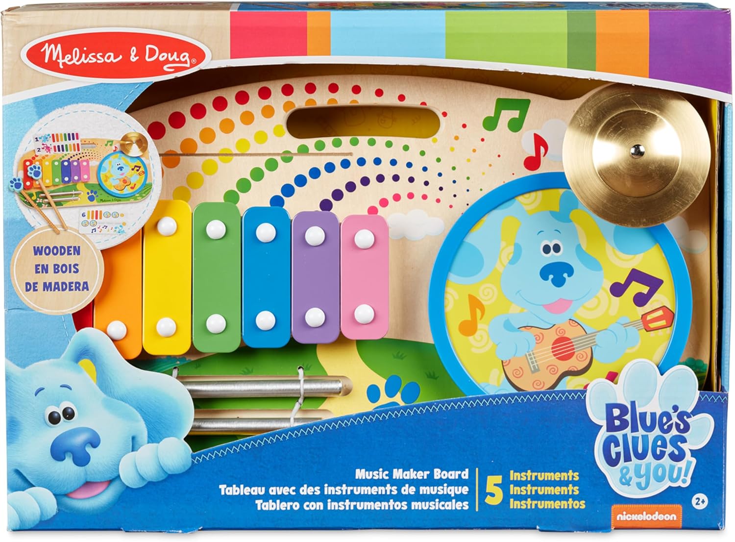 Melissa & Doug - Blue's Clues & You Wooden Chopping Board, 33020, Multi-Coloured