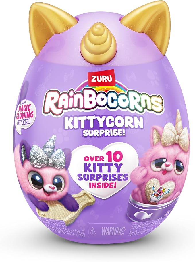 Rainbocorns Kittycorn Surprise Series 2, Sola the Bengal Cat - Collectible Plush - 10 Surprises to Unbox, Peel and Reveal Heart, stickers, Ages 3+ (Bengal Cat)