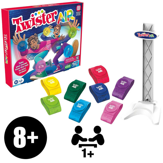 Twister Air Game | Ar App Play Game with Wrist and Ankle Bands | Links to Smart Devices | Active Party Games for Kids and Adults | Ages 8+ | for 1+ Players,Multicolor