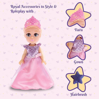 Li'l Diva Princess-Fiona 6" Doll|India’s First Preschool RolePlay Pretend-Play Doll with Accessories|Birthday Gift|Toy Doll for Girls 3+